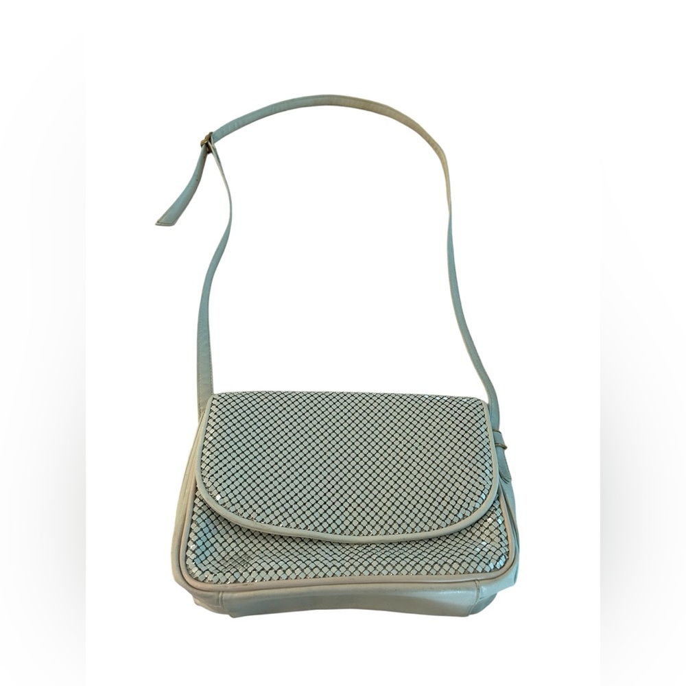 Whiting & Davis Cream Shoulder Bag